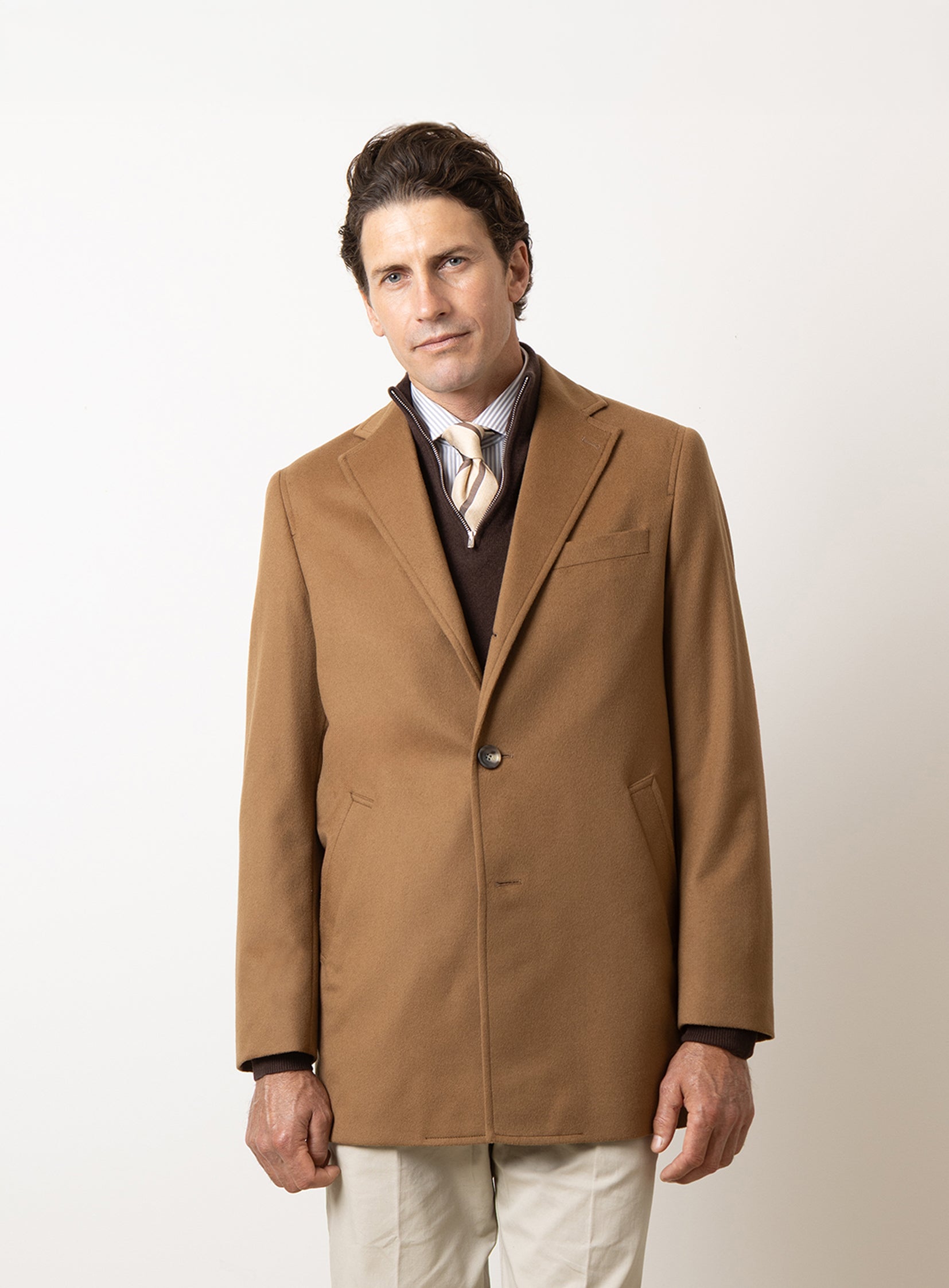 Working Style | Amsterdam Wool Car Coat | Camel