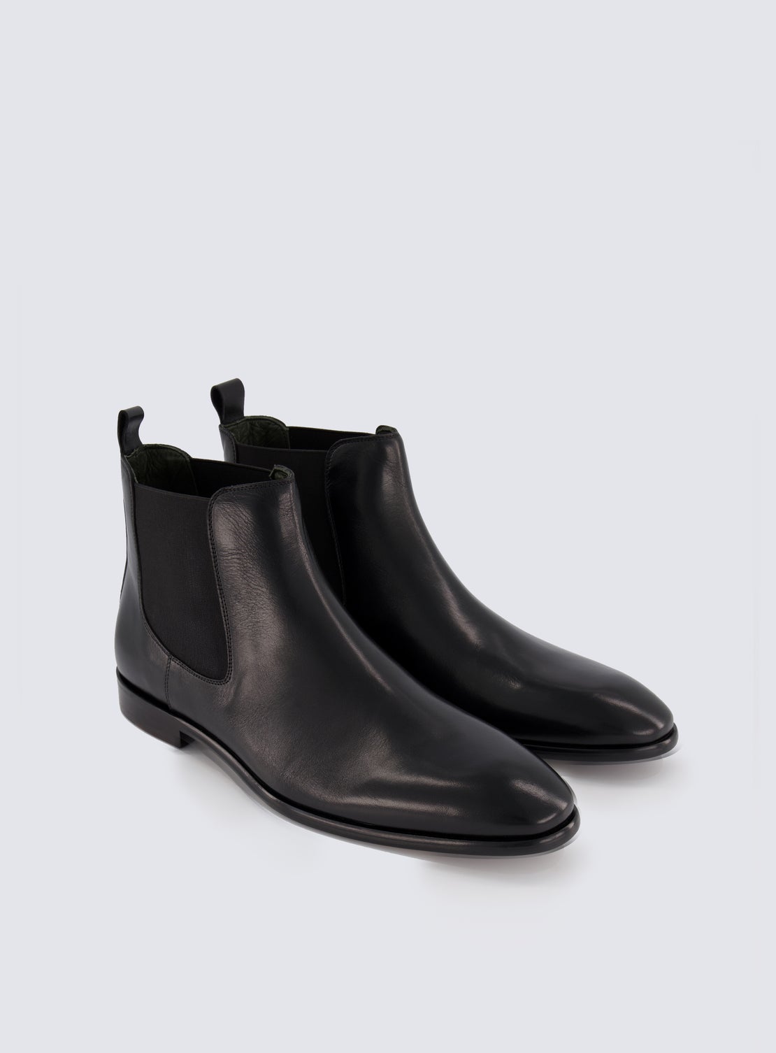 Barat Black Leather Chelsea Boot
