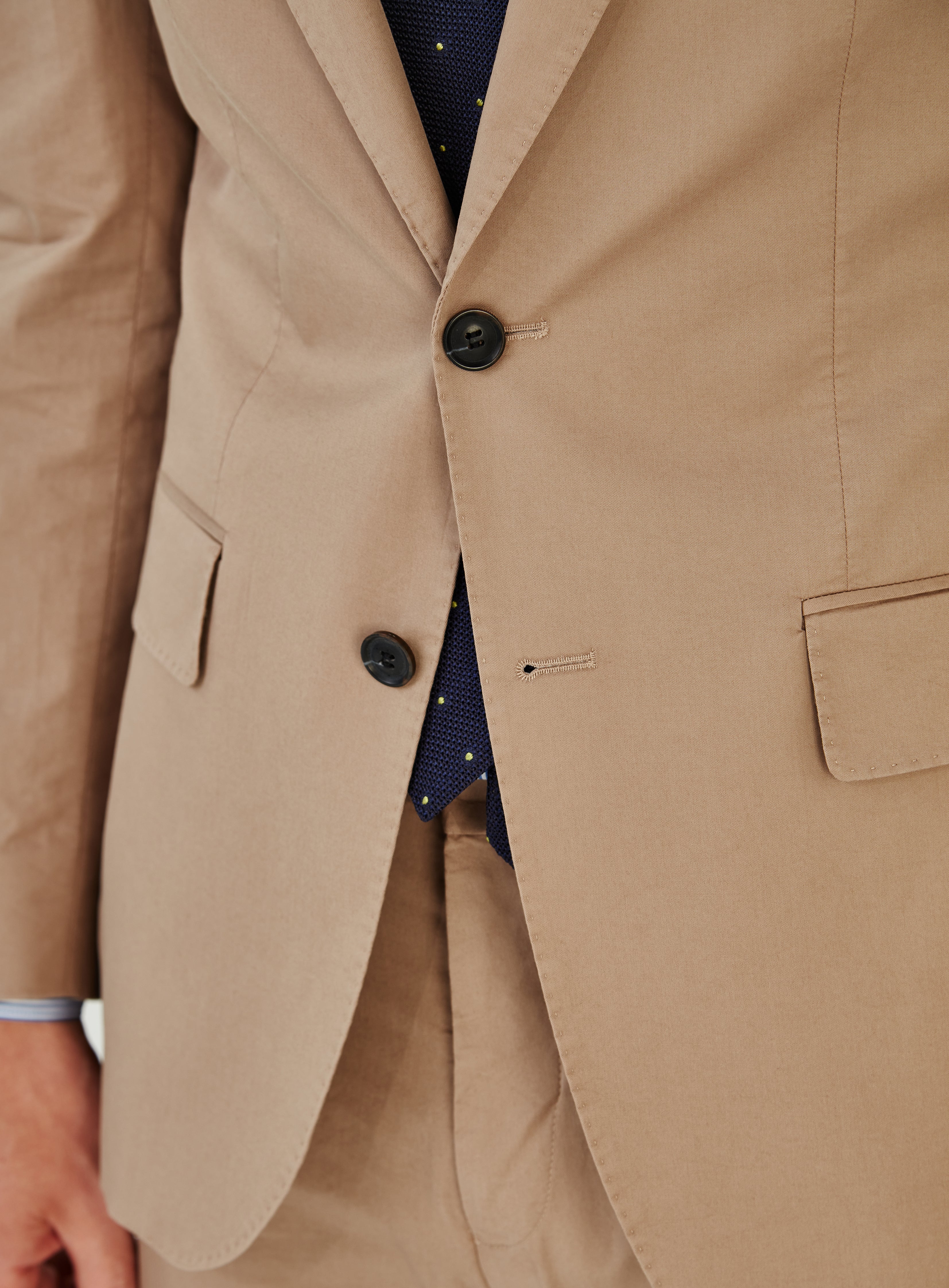 Beige Cotton Jacket Separate - Product 