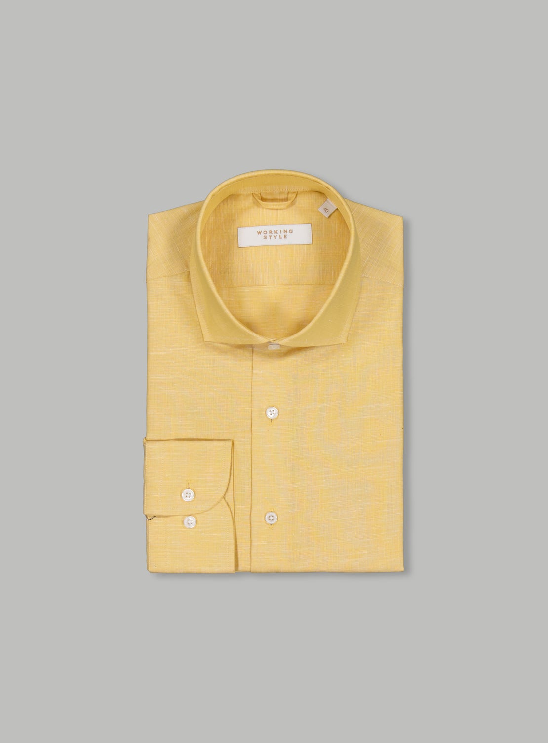 Bernard Mustard Yellow Linen Shirt
