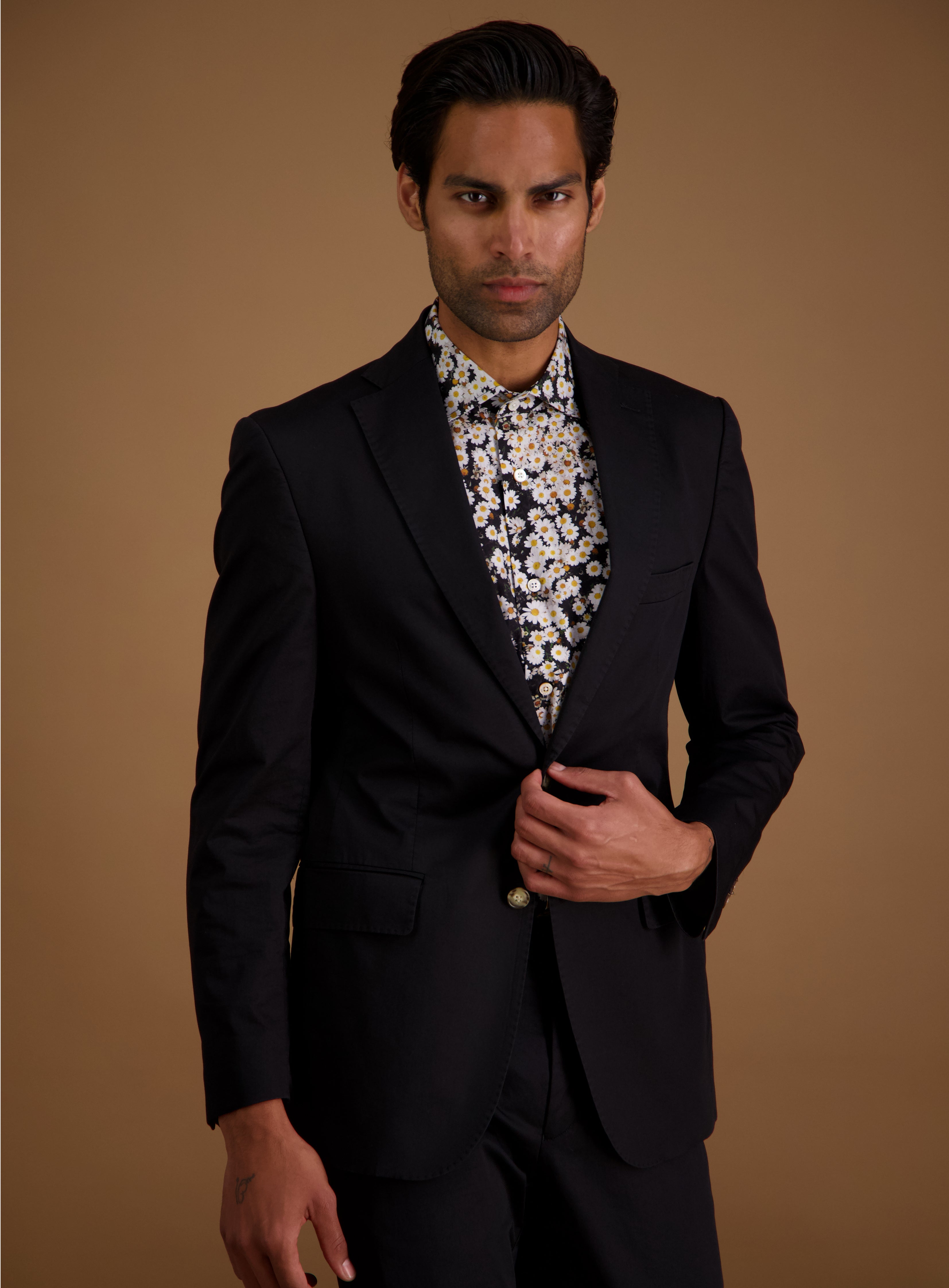 Black Cotton Jacket Separate - Product 