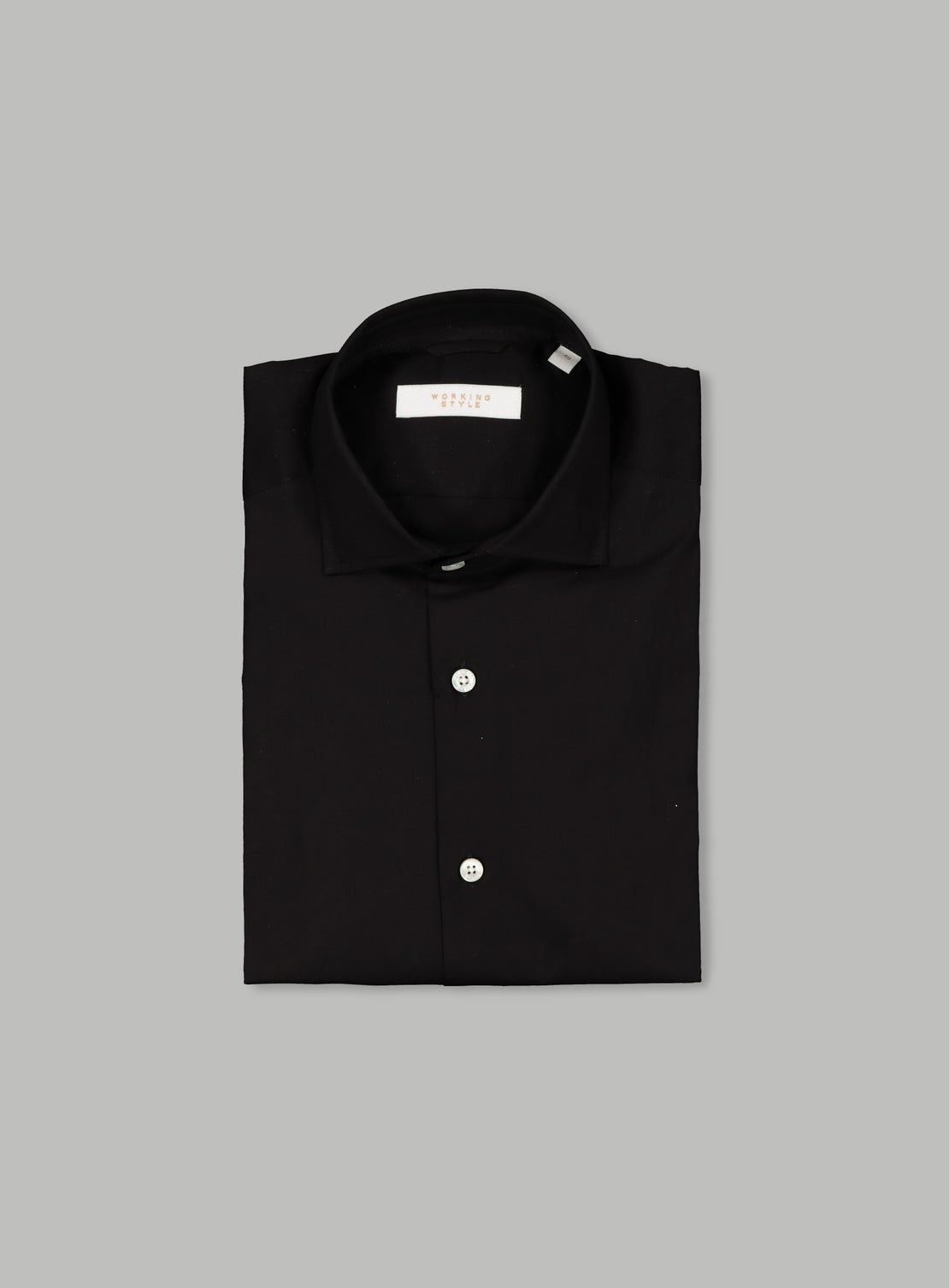 Black Poplin Stretch Shirt