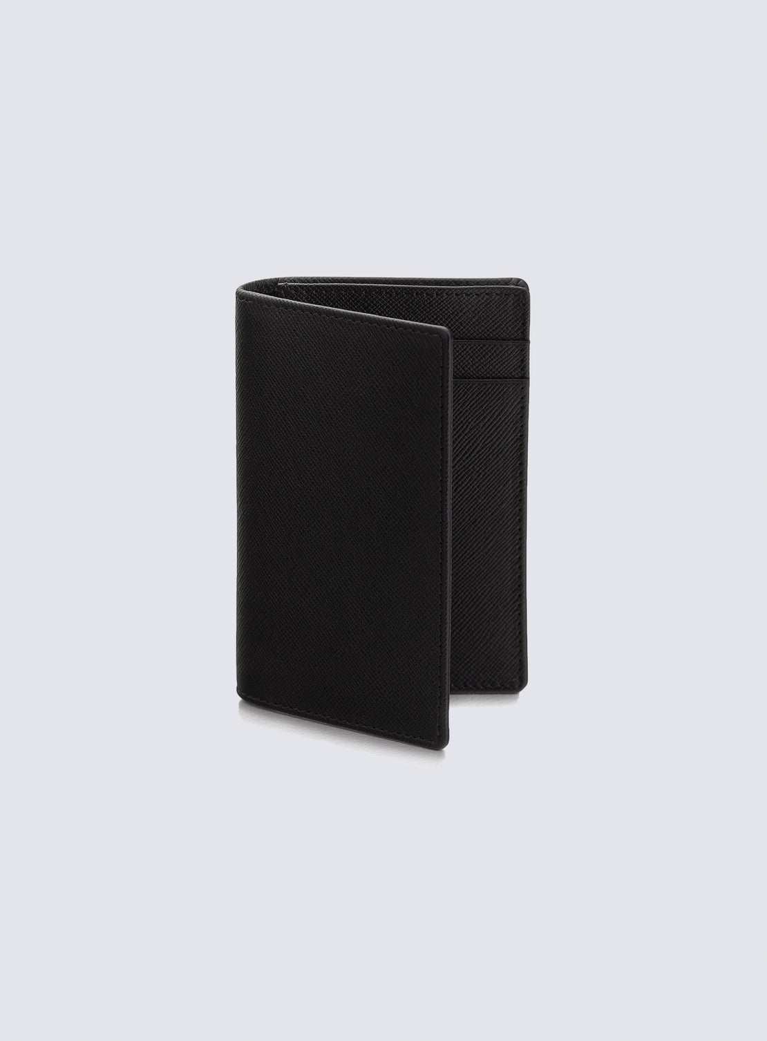Black Saffiano Leather Card Holder Wallet