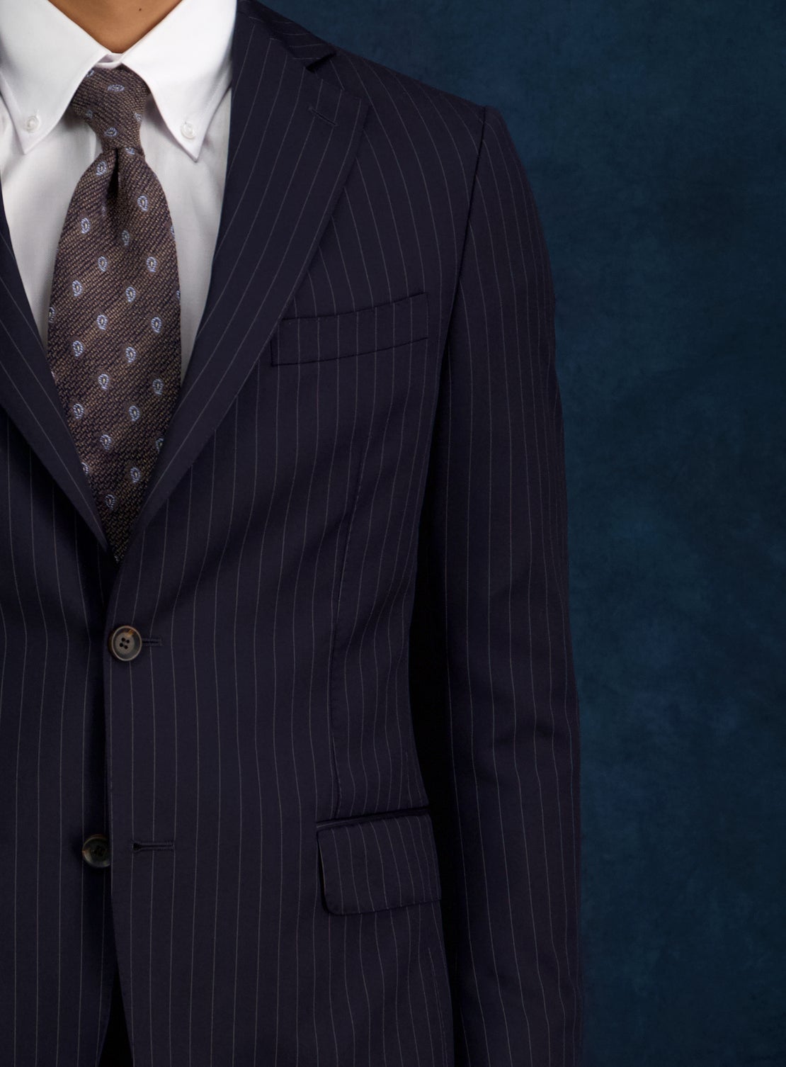 Cohn Navy Pinstripe Suit