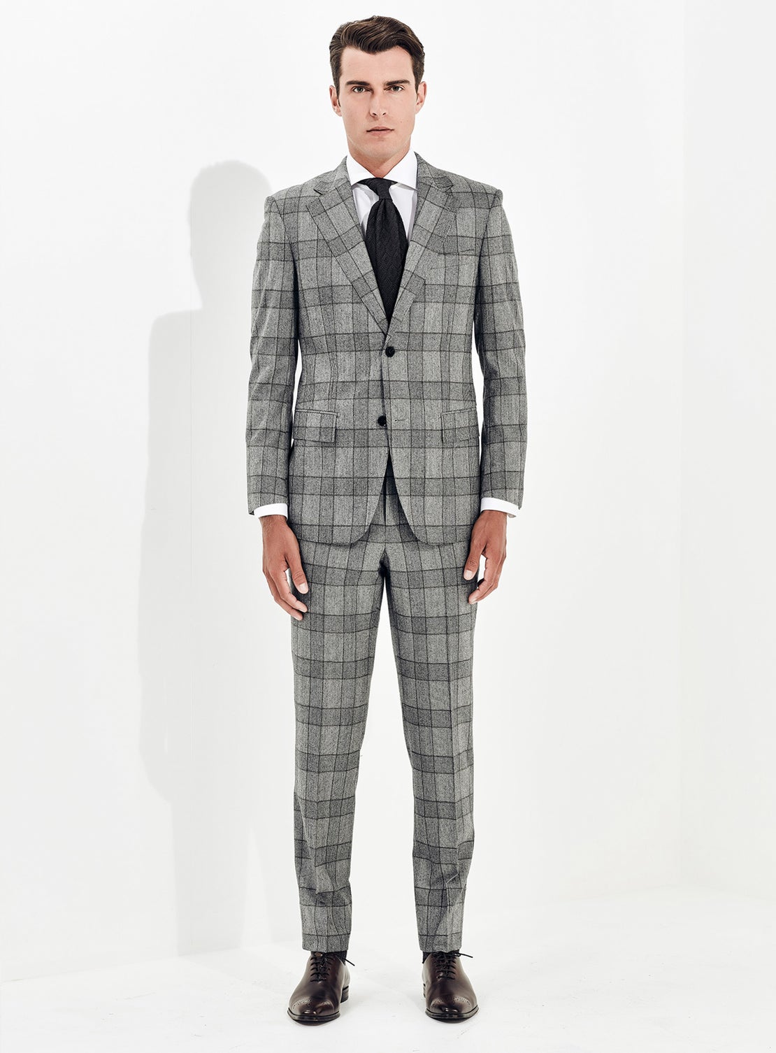 Grey & Nougat Check Suit