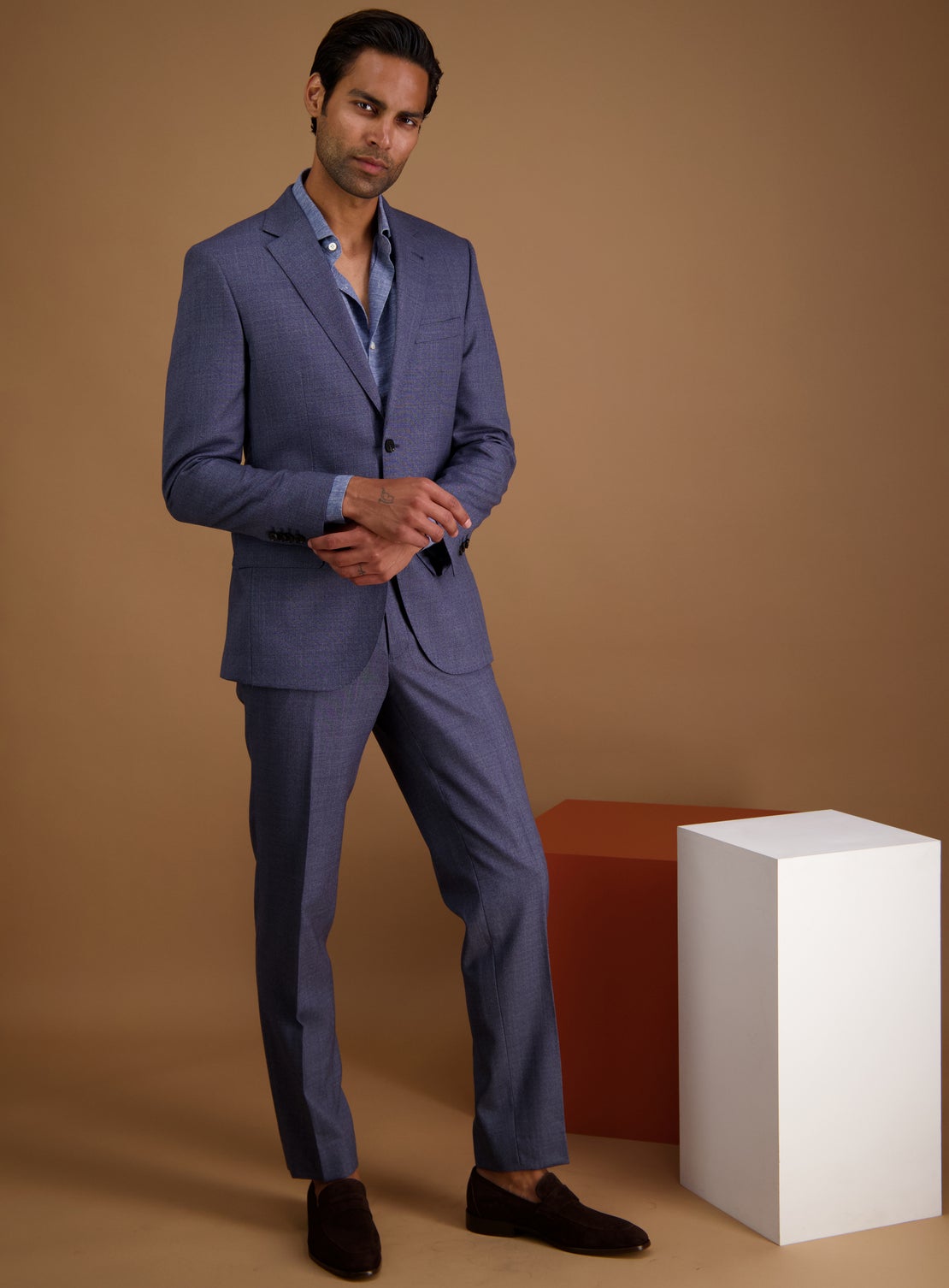 Gustavo Denim Sharkskin Suit