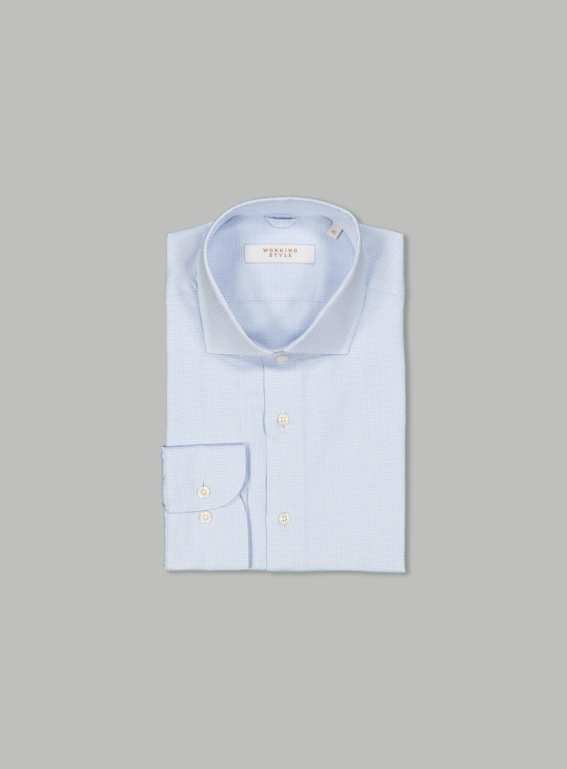 Jean Blue Micro Textured Essential Shirt