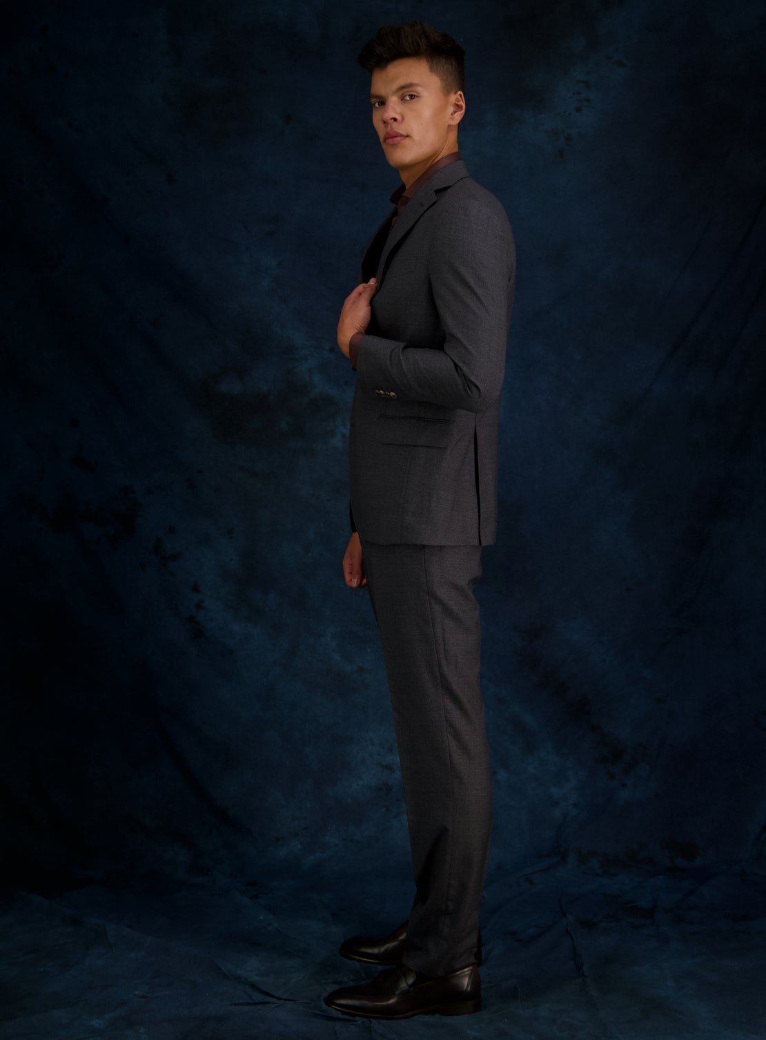 Jensen Charcoal Mini Check Suit