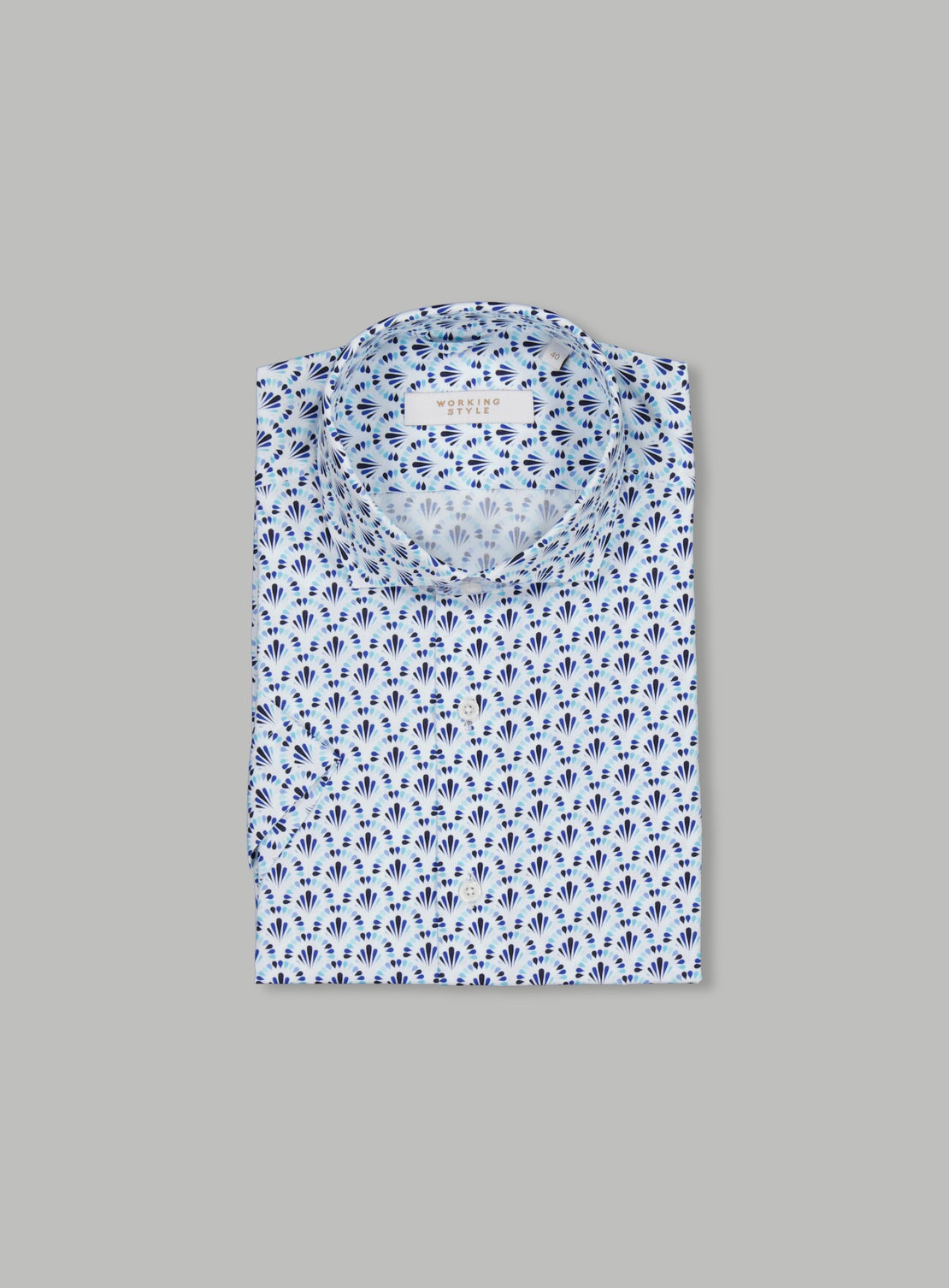 Jon Blue Pattern Short Sleeve Shirt