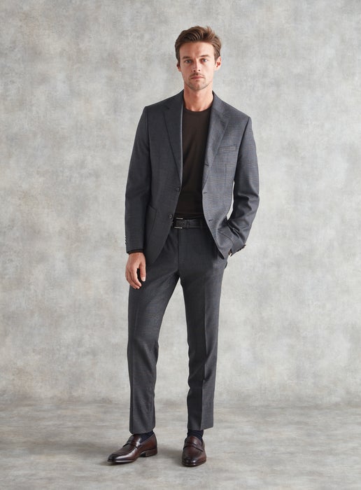 Working Style Joseph Charcoal Check Suit Charcoal