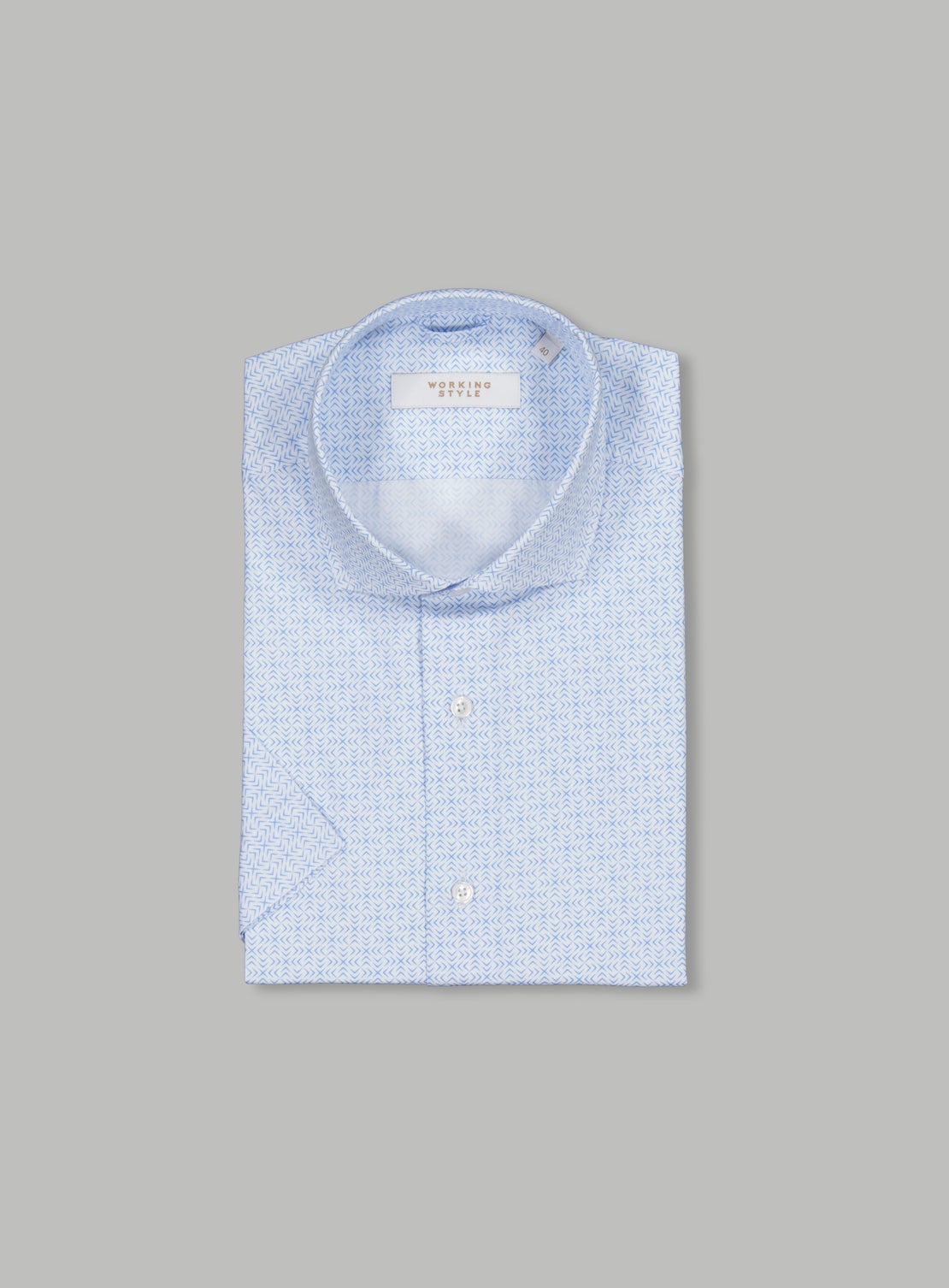 Kemp Blue Pattern Short Sleeve Shirt