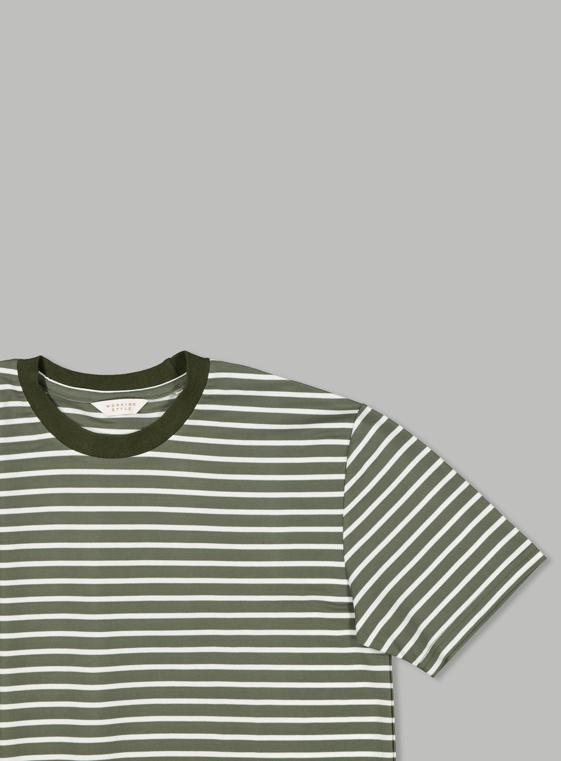 Khaki/White Stripe T-Shirt