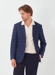 Knightsbridge Navy Windowpane Check Blazer