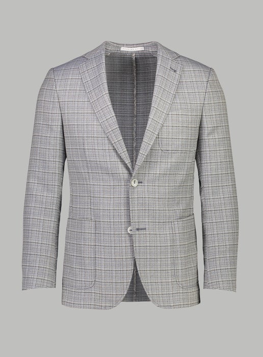 Working Style Light Grey Check Jacket Grey