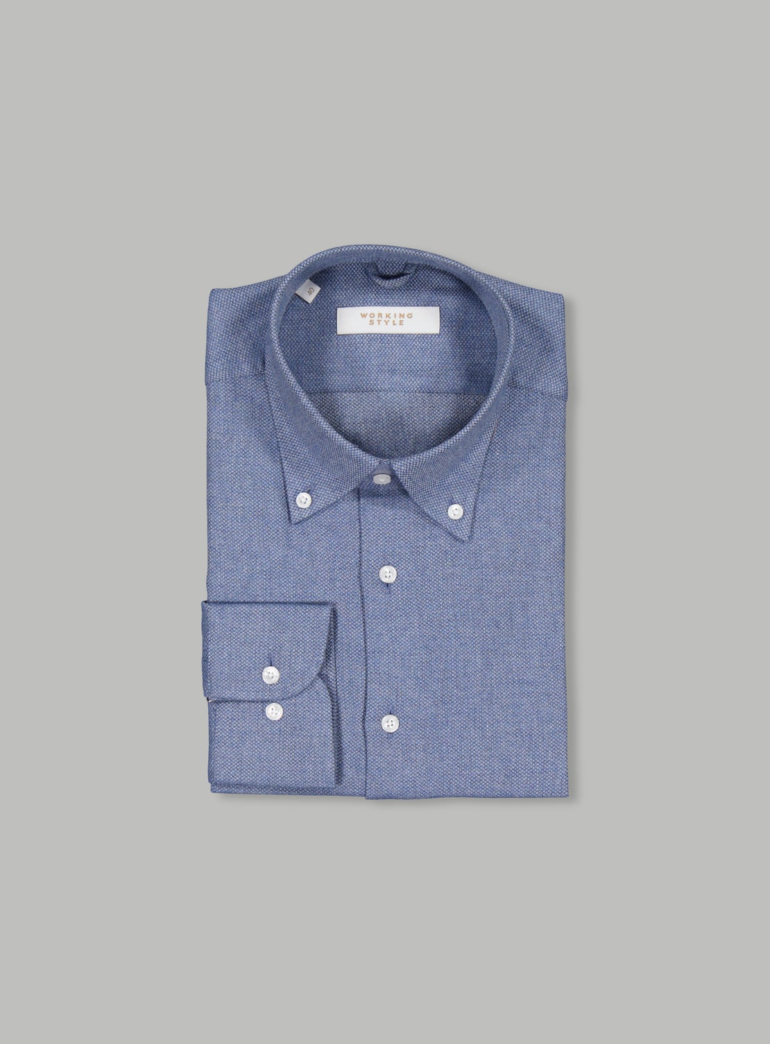 Lincoln Blue Hopsack Shirt