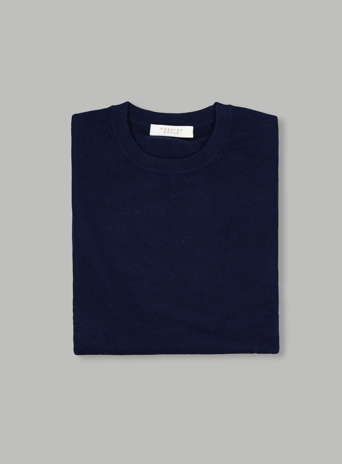 Luxe Navy Cashmere Crew Knit