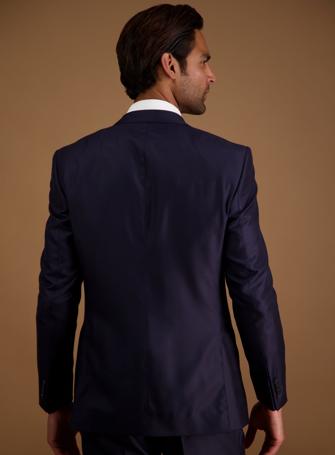 Luxury Silk/Wool Navy Suit