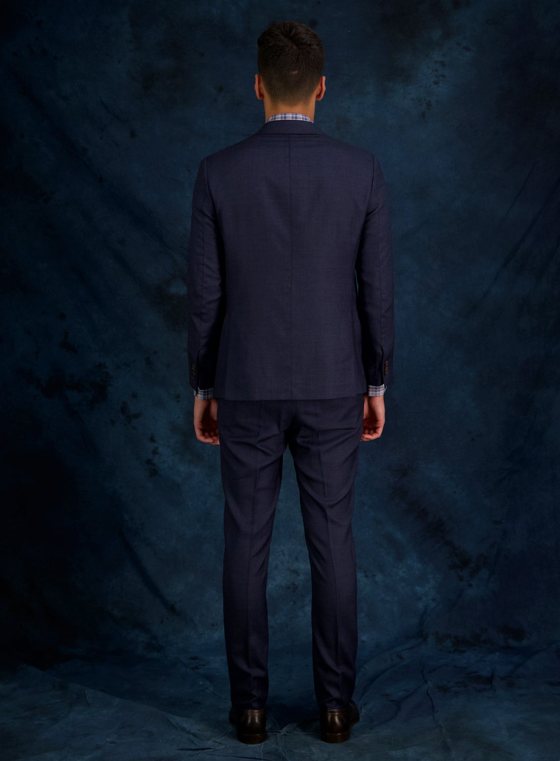 Mallory Navy Hopsack Suit