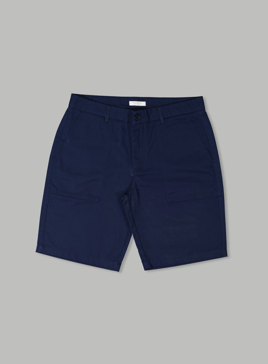 Navy Cotton Chino Shorts