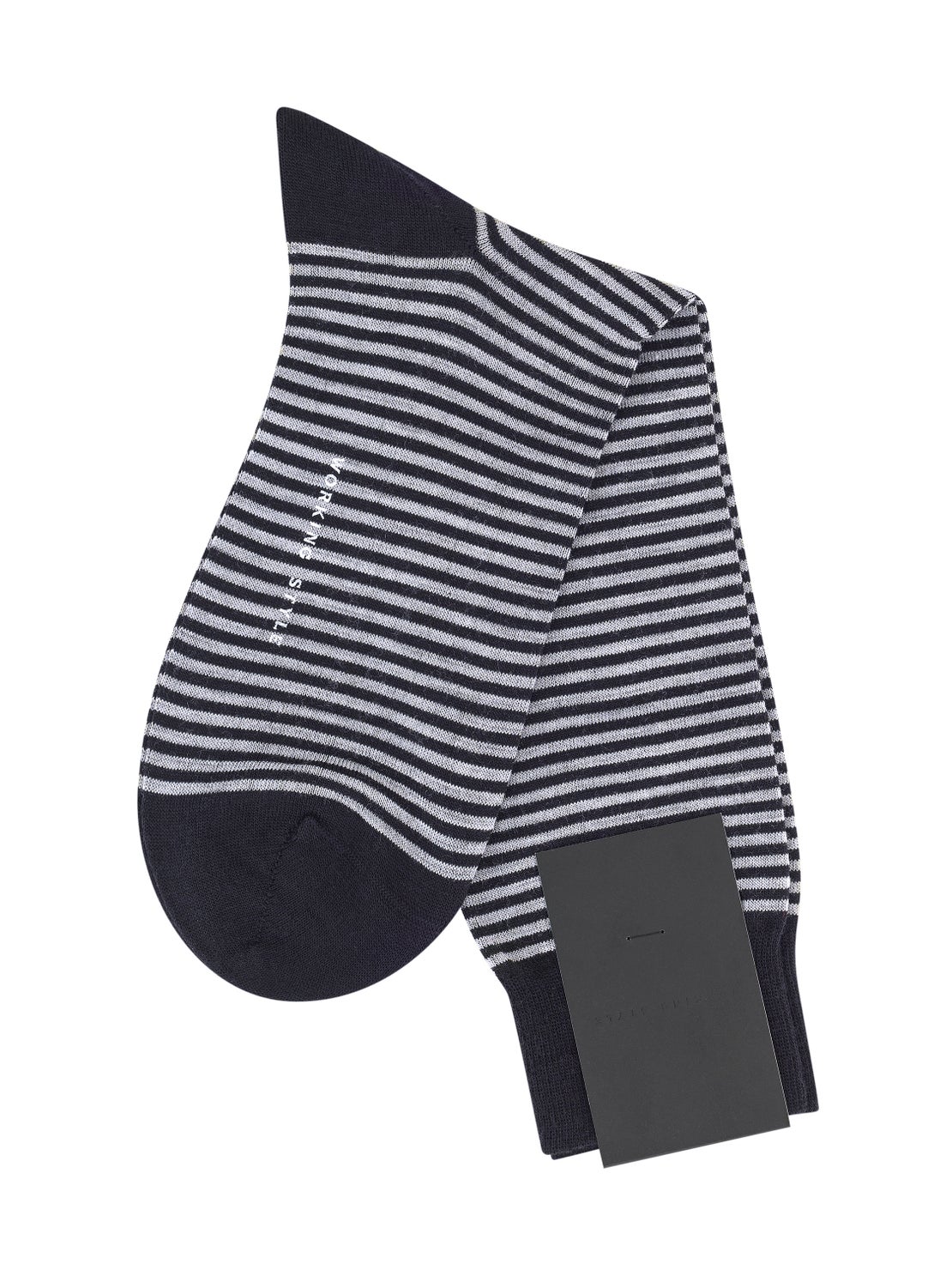 Navy Micro Stripe Short Socks