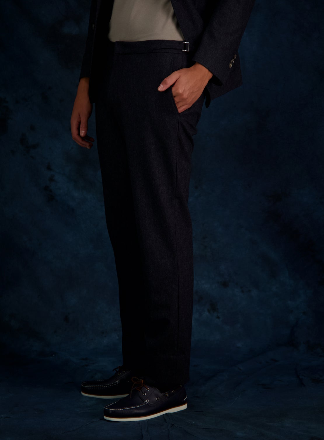 Navy Tweed Separate Trouser