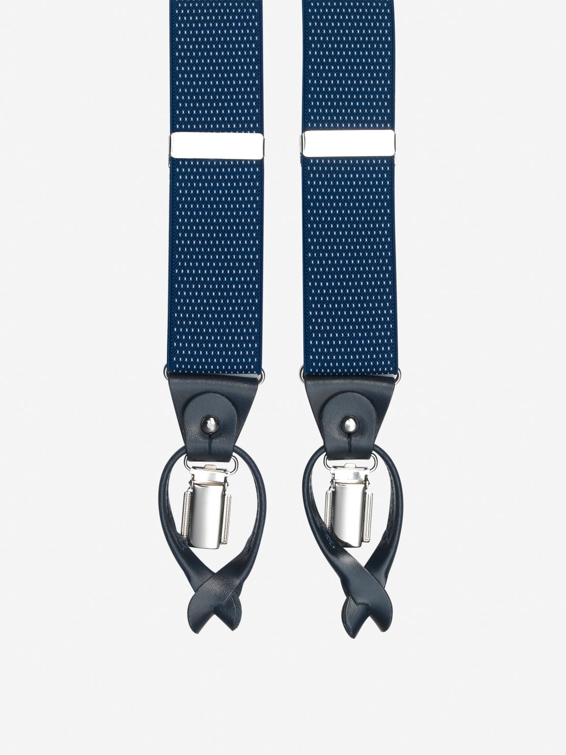 Navy & White Suspenders