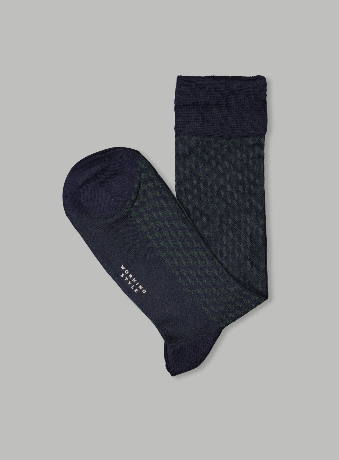 Navy/Green Cotton Socks