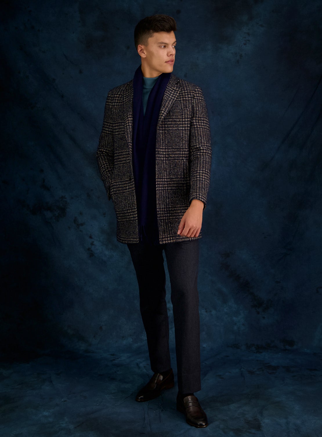 Rosenthal Charcoal Houndstooth Overcoat