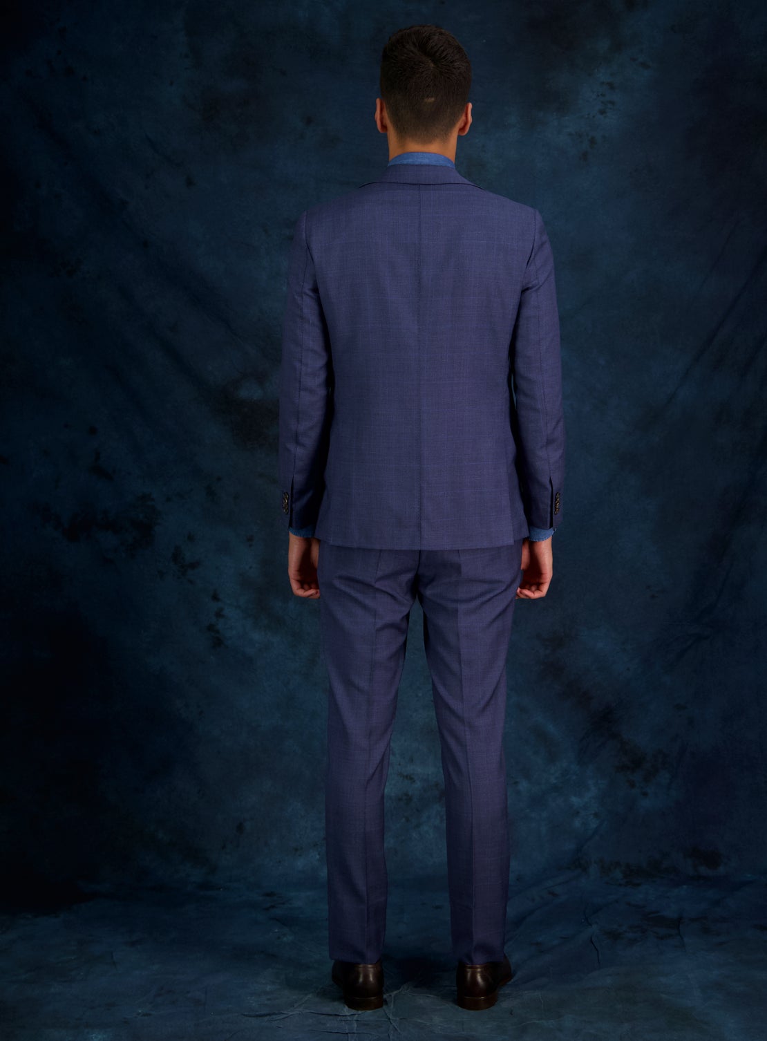 Weaver Blue Windowpane Check Suit