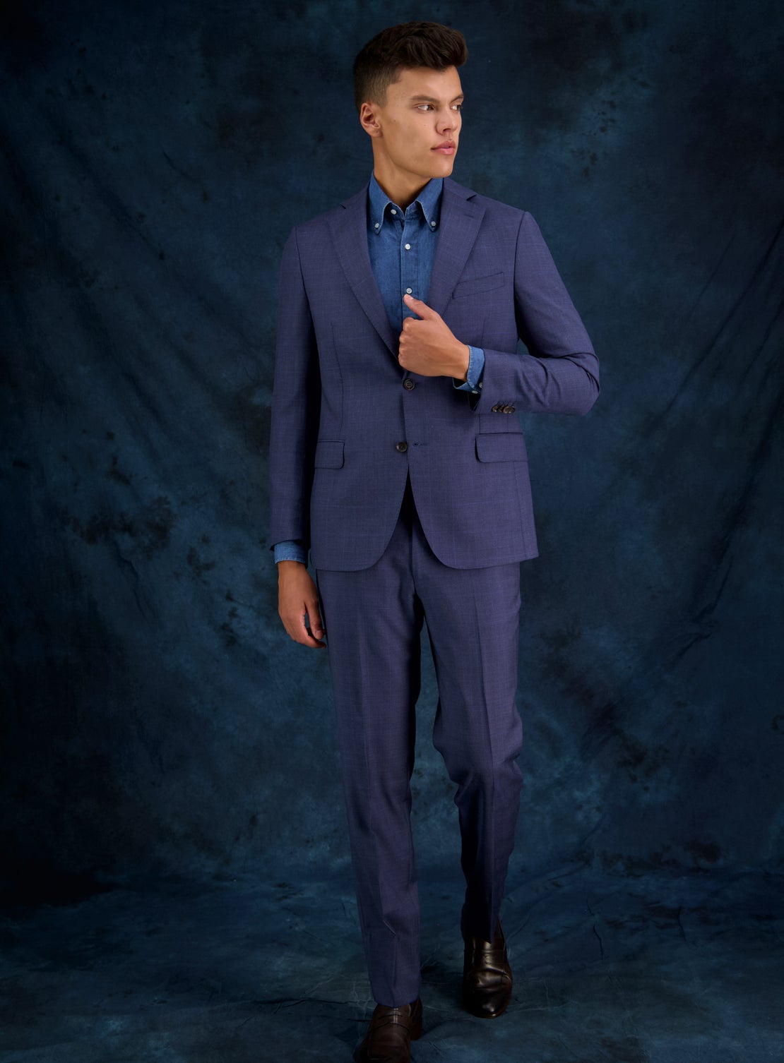 Weaver Blue Windowpane Check Suit