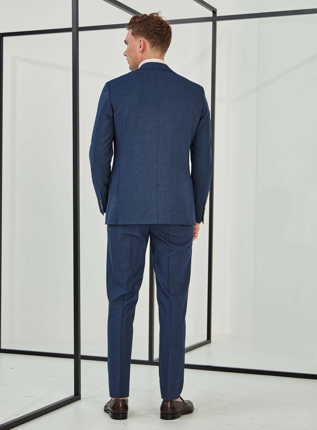 Yannick Blue Melange Suit
